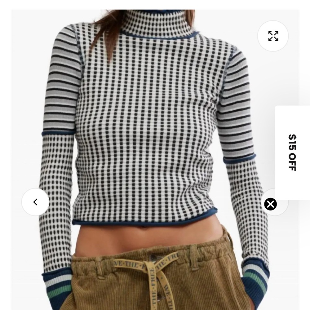 Women’s Free People Gamer Cuff shirt size medium